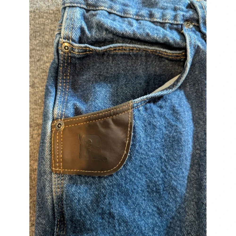 Wrangler Riggs Pants Mens 40X34 Blue Denim Carpenter Workwear‎ 100% Cotton